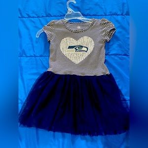 NFL Seattle Seahawks Tutu Style Dress Medium 5/6 EUC